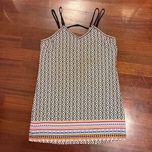 Skies Are Blue Black and White Patterned Dress